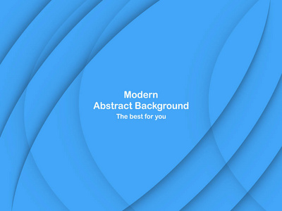 抽象的蓝色曲线背景与复制空间为白色文本。封面小册子网页横幅和杂志的现代模板设计