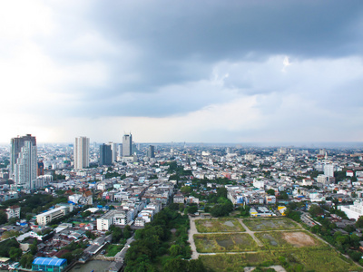 在下午在曼谷市顶视图