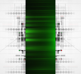 抽象的绿色高科技动态淡入淡出横幅背景