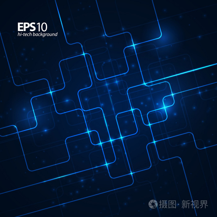 抽象高科技深蓝色背景
