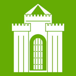 中世纪宫殿图标绿色