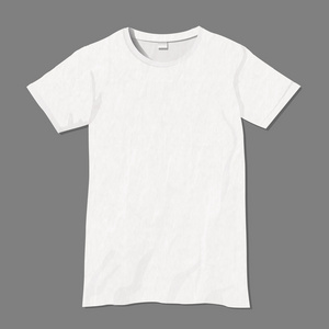 白色矢量 t 恤设计模板