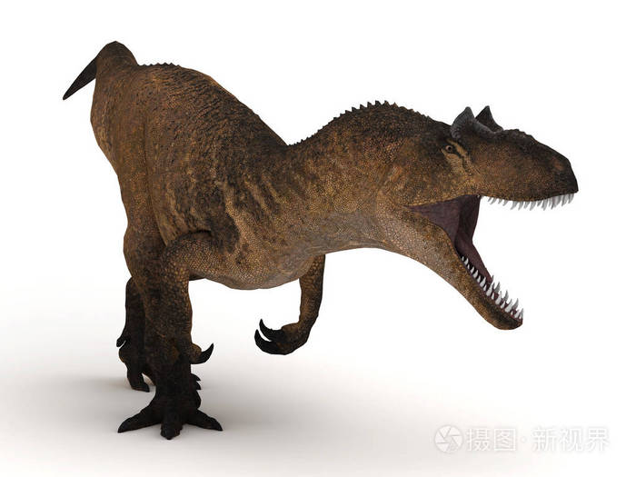 3d 渲染恐龙异特龙从 jurassik 世界孤立的白色背景