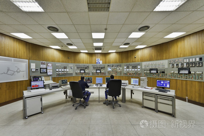 意大利的 maddaloni (那不勒斯), 水泥厂, 控制室