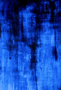 旧的帆布 抽象纹理背景与在蓝色背景上的暗模式