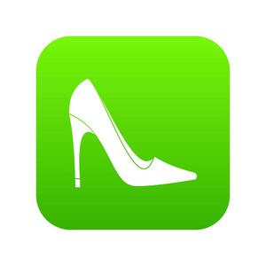 高鞋跟鞋图标数字绿色