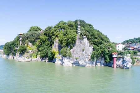 石钟山风景区, 位于长江与鄱阳湖交汇处, 江西, 中国