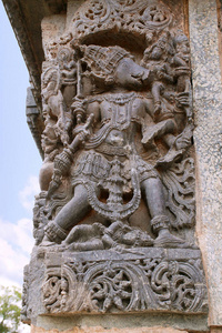 Varaha 雕塑, 第十化身的毗湿奴, Kedareshwara 寺, Halebidu, 卡纳塔印度