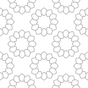 几何装饰品。用于网络纺织品和墙纸的浅灰色无缝图案
