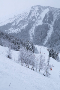 在法国的阿尔卑斯阿尔卑斯 d Huez 滑雪域