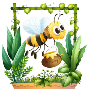 一只蜜蜂蜂蜜