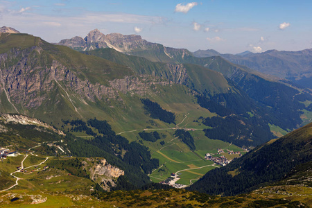 山和冰川风景在 Tirol。奥地利, Hintertux 地区