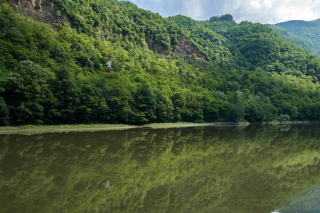 罗马尼亚肝移植河沿岸的森林和山脉