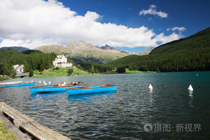 与小船, 伊利诺斯州, 瑞士圣莫里茨湖