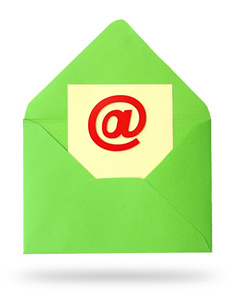 与纸页概念电子邮件的信封