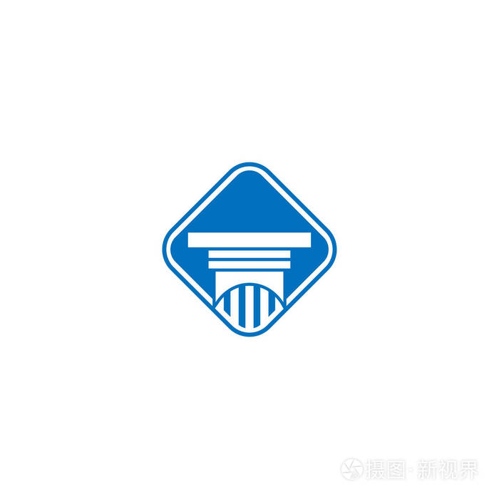 律师在法律徽标图标模板矢量元素