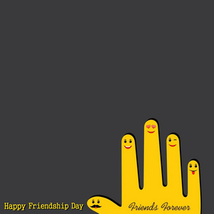 快乐友谊日矢量排版设计。可作为贺卡, 海报, 衣服, t恤衫为您的朋友
