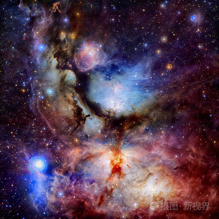 星云, 银河系和太空中的恒星.nasa 提供的这个图像的元素
