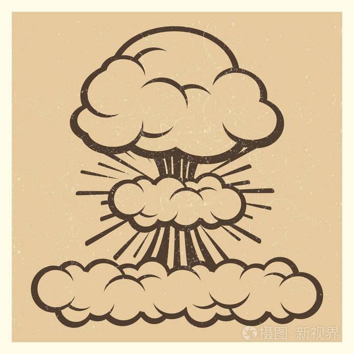大爆炸素描画复古元素