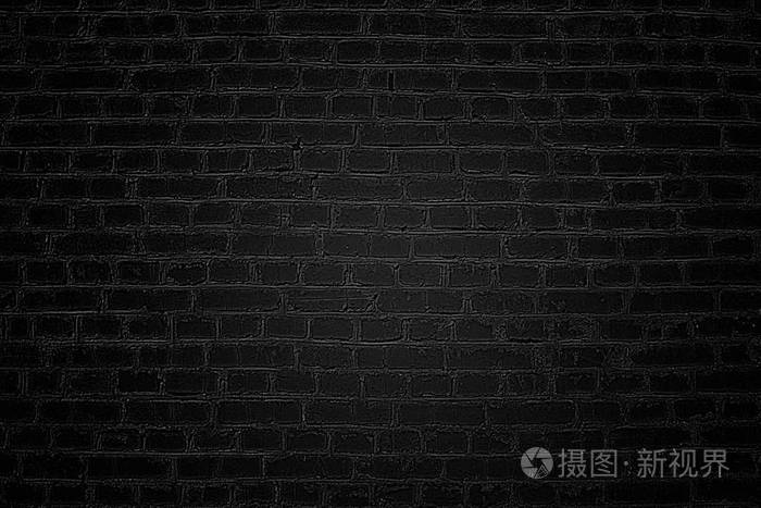 深黑色旧砖墙