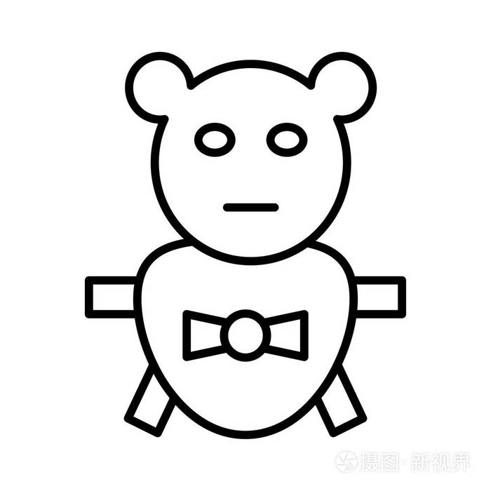 玩具熊图标矢量图