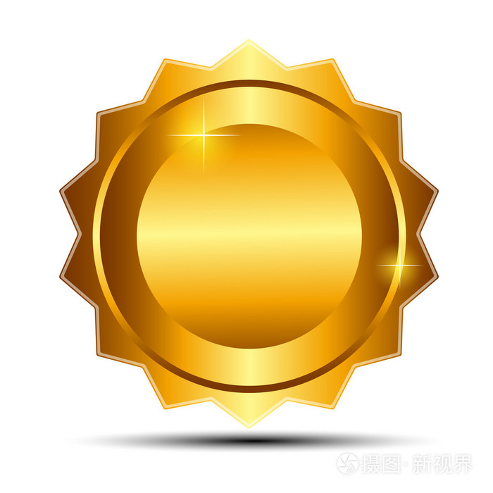 矢量黄金标志 标签模板