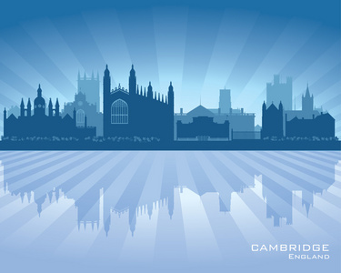 剑桥英国城市天际线轮廓