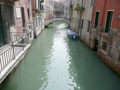 被遗弃的运河，威尼斯意大利