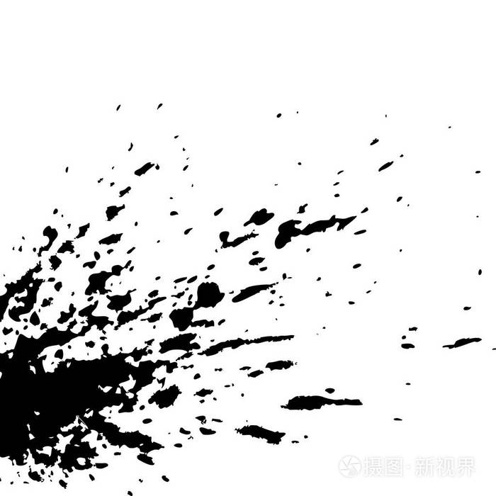 黑墨油漆爆炸飞溅艺术封面设计草图插画-正版商用图片0