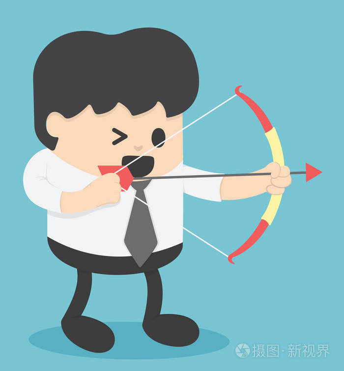 商人射击射箭插画-正版商用图片062d8n-摄图新视界