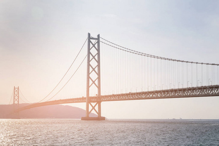 日本神户跨海大桥悬索桥图片