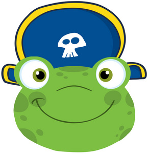 青蛙微笑与海盗帽头
