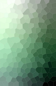 绿色中大小六边形垂直背景数字生成的插图