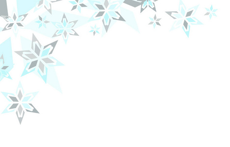 冬季雪框文本。矢量插图