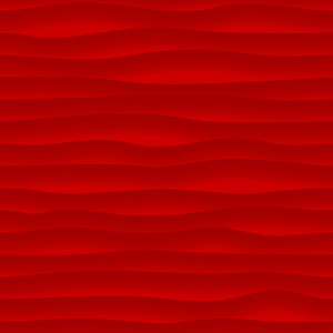 红色阴影的波浪线无缝模式