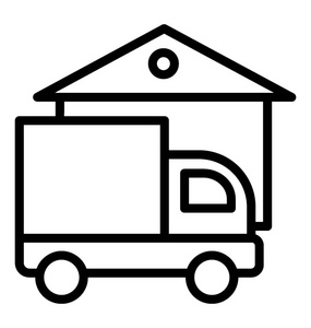家门前的面包车是送货的标志。