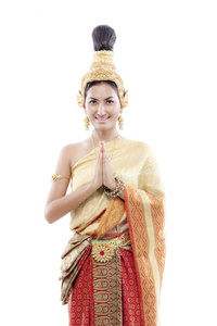 穿典型泰国服饰的女人