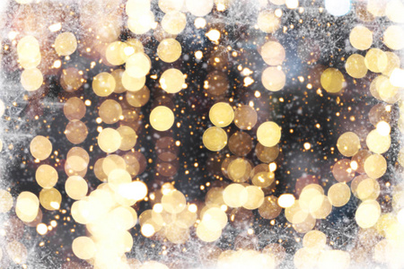 金色闪光圣诞节抽象雪