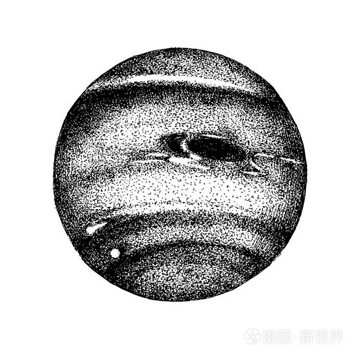手工绘制海王星行星
