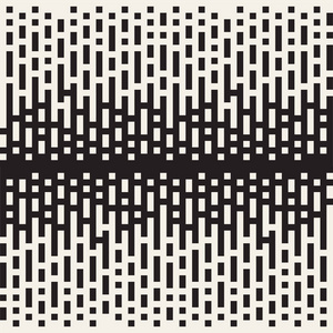 矢量无缝不规则线。半色调黑白过渡。抽象新潮的几何背景图案