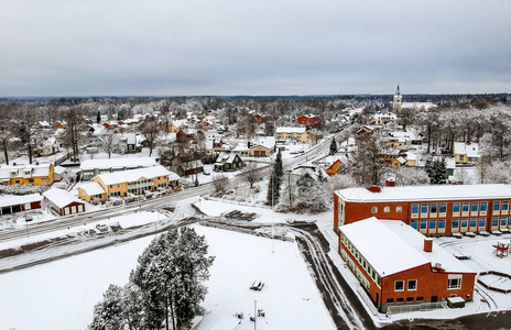 瑞典乡村冬季美景