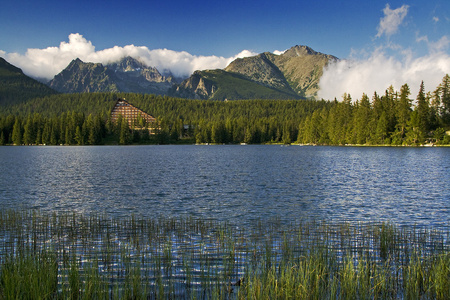 山下湖在斯洛伐克 tatrastrbskepleso