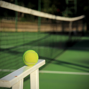 网球球与净背景