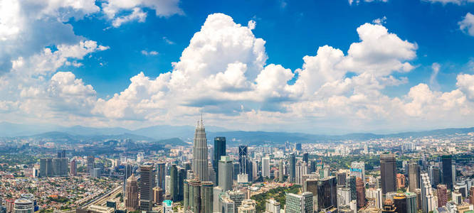 吉隆坡, 马来西亚的全景在夏天天