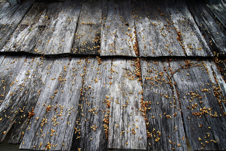 老屋顶木材纹理