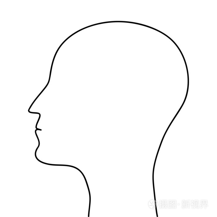 男人头的侧面影像