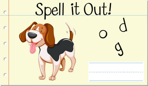 拼写英语单词狗插图