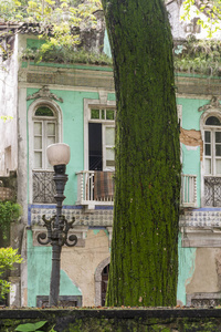 在绿色森林地区废弃的历史建筑, Boticrio, Cosme Velho 区, 巴西里约热内卢