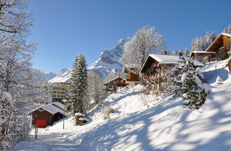 braunwald，著名的瑞士滑雪度假村