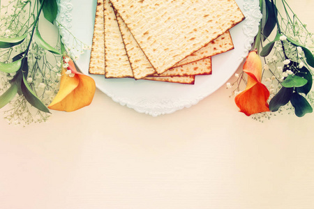 比萨庆祝概念犹太逾越节。